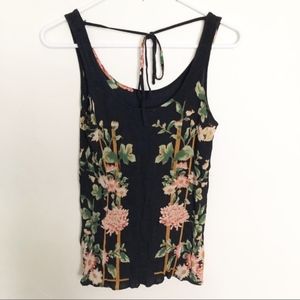 Pixley | floral tank top with key hole back